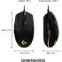Logitech G203 Wired Gaming Mouse, 8,000 DPI, Rainbow Optical Effect LIGHTSYNC RGB, 6 Programmable Buttons, On-Board Memory, Screen Mapping, PC/Mac Computer and Laptop Compatible - Black