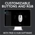 Logitech G203 Wired Gaming Mouse, 8,000 DPI, Rainbow Optical Effect LIGHTSYNC RGB, 6 Programmable Buttons, On-Board Memory, Screen Mapping, PC/Mac Computer and Laptop Compatible - Black