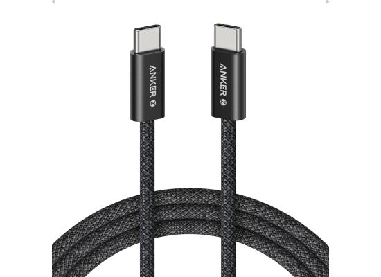 Anker Zolo 240W USB Type-C to USB Type-C Cable, Braided and Dirt-Free Type C Fast Charging 1.5m Cable - Black product thumbnail 2
