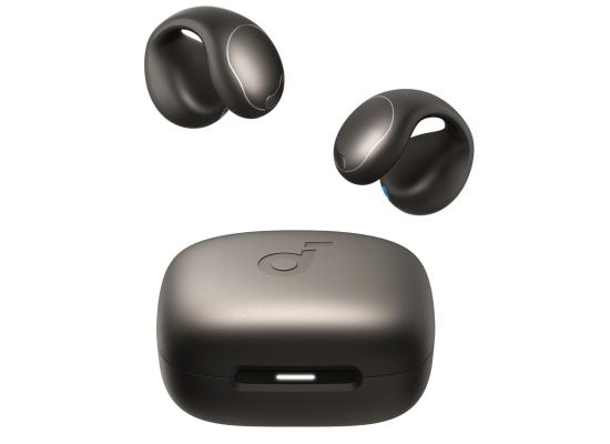 Anker Soundcore C40i, Open-Ear Earbuds, Clip-On Headphones, Flexible Joint Design, Button Controls, Lightweight Comfort, Stable Fit with Attachable Ear Grips, Expansive Drivers for Clear Sound - Black