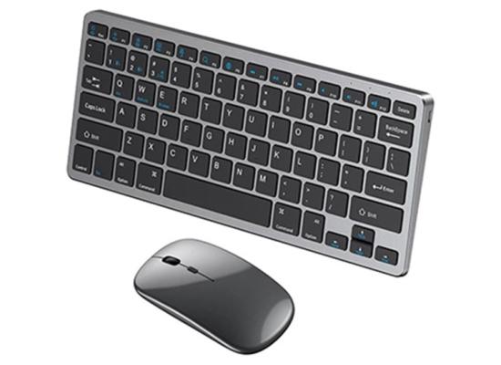Coteci Dual Mode Wireless, Bluetooth Mouse and Keyboard Combo English Layout - Gray product thumbnail 2