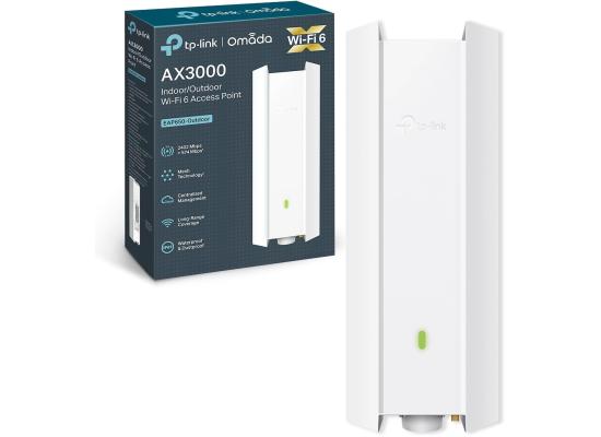 TP-Link EAP650-Outdoor AX3000 Indoor/Outdoor WiFi 6 Access Point, Superior WiFi 6 Speeds, Higher Network Efficiency, 160 MHz Bandwidth Channel, Long-Range Coverage, Omada Mesh Technology, White