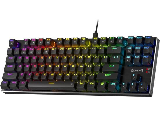 Redragon K660-RGB Wired Gaming Keyboard, 80% 87 Keys Mechanical Keyboard w/Aluminum Base, Upgraded Hot-Swap Socket and Noise Absorbing Foams, - Red Switch product thumbnail 2