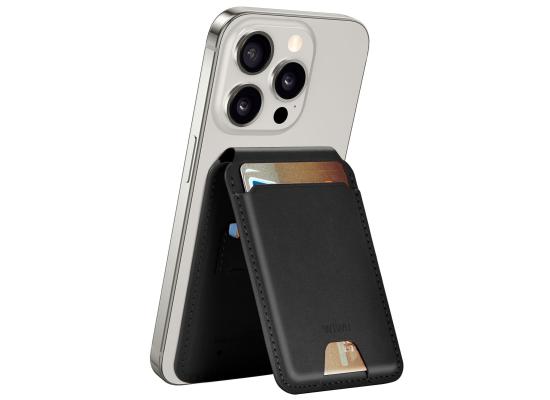 WIWU MW-005 Mag Wallet FM Apple-Certified Slim & Magnetic Functionality Connect to Find My Phone App Find Your Wallet - Black product thumbnail 2