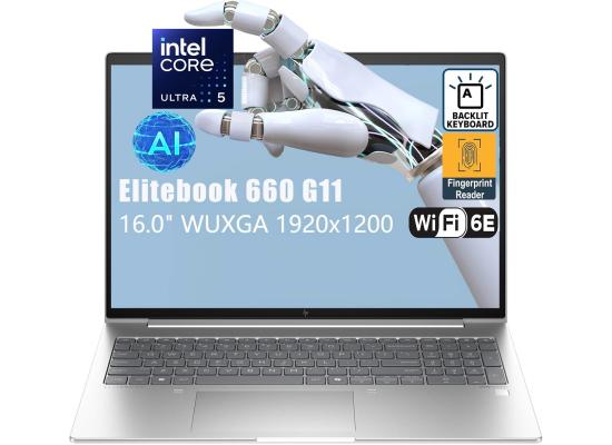 HP Elitebook 660 G11 (2024) Intel Core Ultra 5 125U 12-Core Enterprise Performance AI-Enhanced PC Protected by HP Wolf Security W/ DDR5 Memory & 16" IPS Display - Silver product thumbnail 2