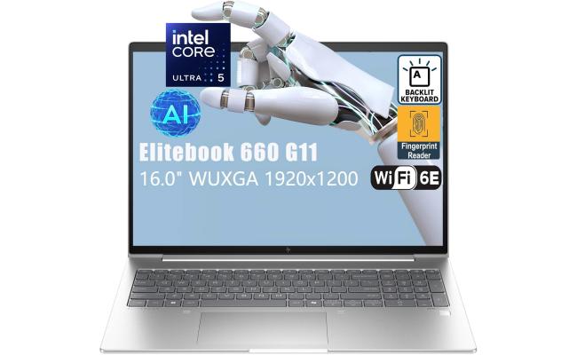 HP Elitebook 660 G11 (2024) Intel Core Ultra 5 125U 12-Core Enterprise Performance AI-Enhanced PC Protected by HP Wolf Security W/ DDR5 Memory & 16" IPS Display - Silver