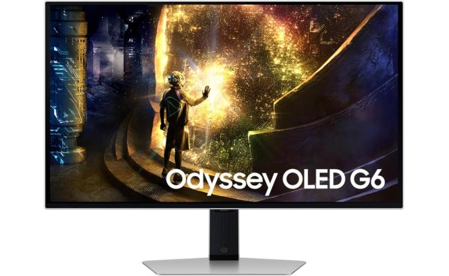 SAMSUNG Odyssey G6 (G61SD) 27" OLED 2K QHD 240hz 0.03ms HDR10 G-Sync compatible Anti-Glare Sleek Metal HDMI 2.1 w/ Adjustable Stand