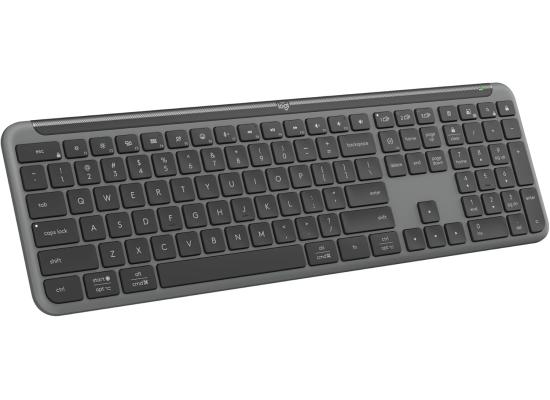 Logitech K950 Signature Slim Full Sized Wireless Keyboard, Easy-Switch Keys, Tilt Legs, Bluetooth Low Energy + Logi Bolt Connectivity 10m Wireless Range Arabic& English Layout, Black
