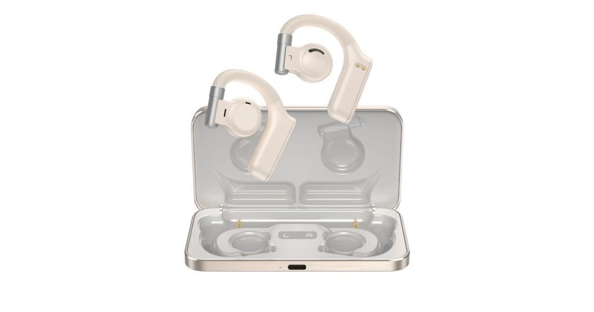 سماعة رأس لاسلكية بلوتوث WiWU ARC T18 Clear Sound مفتوحة حتى 10 ساعات، نطاق بلوتوث 10 متر - أبيض