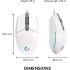 Logitech G203 Wired Gaming Mouse, 8,000 DPI, Rainbow Optical Effect LIGHTSYNC RGB, 6 Programmable Buttons, On-Board Memory, Screen Mapping, PC/Mac Computer and Laptop Compatible - White