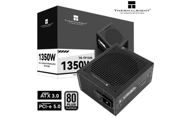 Thermalright Power 1350W 80+ Platinum Full Modular 140mm Smart Start/Stop Fan Japanese Capacitors ATX 3.0 PCI-E 5.0 Ready