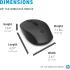 HP 150 Wireless Mouse, 3-Button with Dual Control Scroll Wheel 1600 DPI Optical Sensor with Ergonomic Design for All-Day Comfort for Lefty or Righty Use - Black
