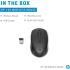 HP 150 Wireless Mouse, 3-Button with Dual Control Scroll Wheel 1600 DPI Optical Sensor with Ergonomic Design for All-Day Comfort for Lefty or Righty Use - Black