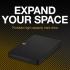 Seagate 1TB Expansion Portable USB 3.0 External HDD USB 3.0 Interface Support Windows & Mac Compatible, Black