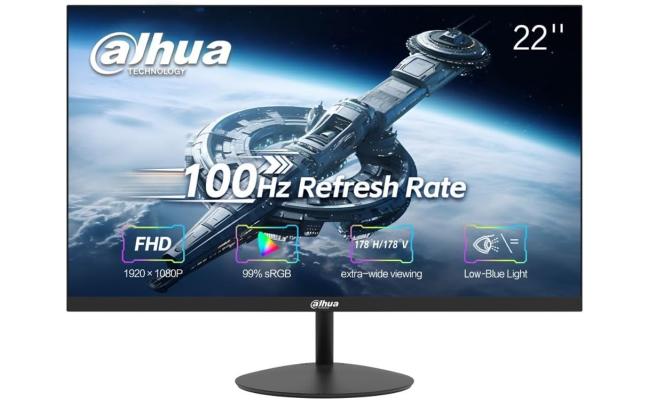 Dahua LM22-A200Y 22” Full HD 100Hz Anti-Blue Light Eye-Protective Micro Bezel Design w/ HDMI & VGA Interface - Black