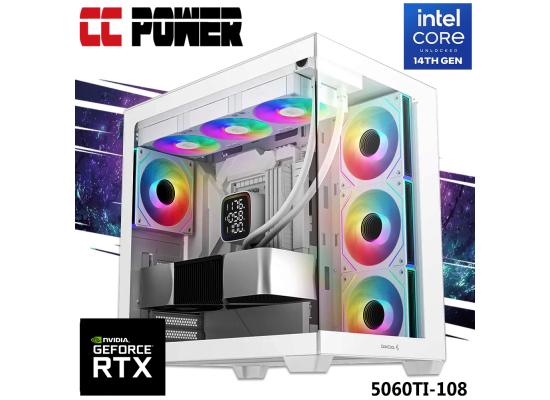 CC Power 5060TI-108 Gaming PC 14Gen Intel Core i7 K-Series 20-Cores w/ Nvidia RTX 5060 TI 16GB DDR7 & Advanced Air Cooler
