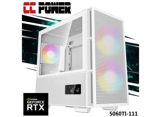 CC Power 5060TI-111 Gaming PC NEW 9Gen AMD Ryzen 7 9700X 8-Cores w/ Nvidia RTX 5060TI 8GB & DDR7 Memory & Advanced Air Cooler