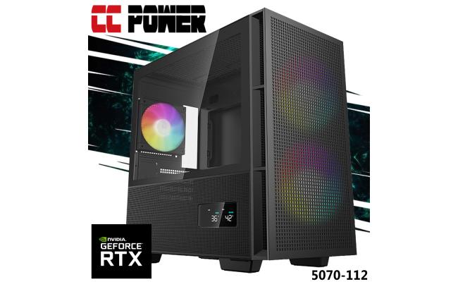 CC Power 5070-112 Gaming PC NEW 9Gen AMD Ryzen 7 7700 8-Cores w/ Nvidia RTX 5070 12GB DDR7 & DDR5 Memory & Advanced Air Cooler