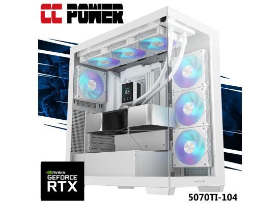 CC Power 5070TI-104 Gaming PC NEW 9Gen AMD Ryzen 7 9800X3D 8-Cores w/ NEW Nvidia RTX 5070 TI 16GB & Liquid Cooler