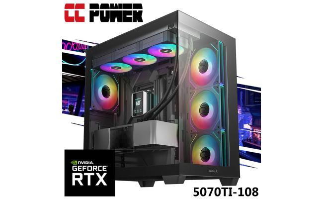 CC Power 5070TI-108 Gaming PC 14Gen Intel Core i7 20-Cores w/ Nvidia RTX 5070 TI 16GB DDR7 & Advanced Air Cooler