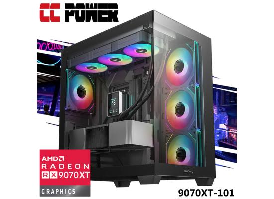 CC Power 9070XT-101 Gaming PC 14Gen Intel Core i7 20-Cores w/ AMD Radeon RX 9070 XT 16GB GDDR6 & Advanced Air Cooler
