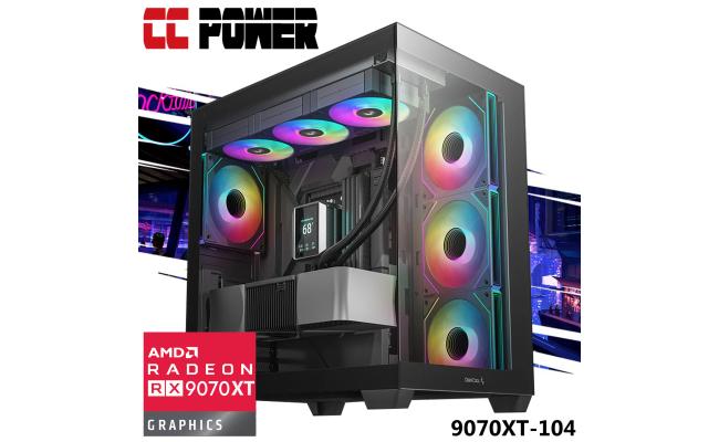 CC Power 9070XT-104 Gaming PC 7Gen AMD Ryzen 7 7800X3D 8-Cores w/ AMD Radeon RX 9070 XT 16GB GDDR6 & Advanced AIR Cooler