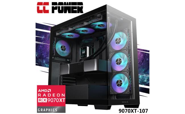 CC Power 9070XT-107 Gaming PC 14Gen Intel Core i9 K-Series 24-Cores w/ AMD Radeon RX 9070 XT 16GB GDDR6 & Liquid Cooler