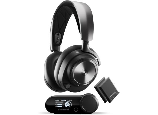 SteelSeries Arctis Nova Pro Wireless Gaming Headset, Infinity Power System, Dual Audio Streams, Active Noise Cancellation, ClearCast Gen 2 Mic, Compatible with PS4 / PS5 / PC, Black