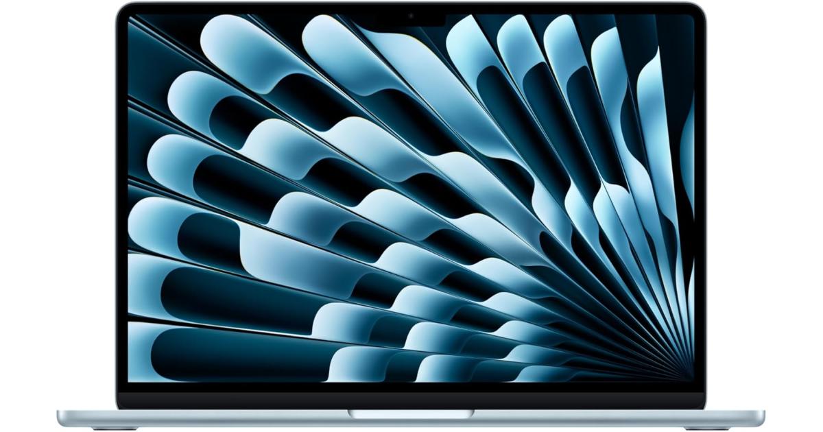 لابتوب آبل MacBook Air Apple 13 NEW (2024) Apple M3 (512GB/24GB) 8‑Core CPU & 10‑Core GPU Retina True Tone - Sky Blue