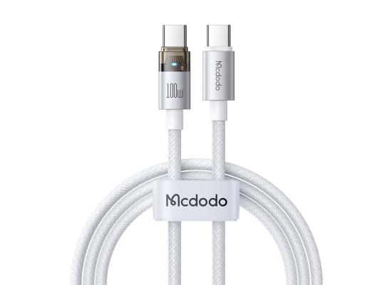 Mcdodo CA-5582 100W Type-C Super-Fast Charge & Data Cable with Charge Light (1.2M) - Silver product thumbnail 2