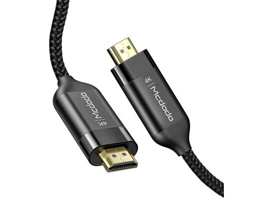 Mcdodo CA-7180 High Speed Braided Nylon HDMI 2.0 Cable, Full HD 1080p, HDR, HDCP 2.2,4K UHD 2160p, for PS3 PS4 Xbox One 360 HDTV Apple TV, 2m - Black product thumbnail 2