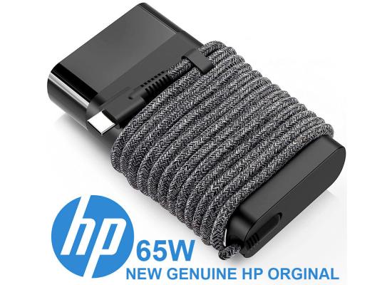 HP Genuine 65W USB-C Slim Power Adapter, AC 100-240V, 50/60Hz, Power Saving, Black