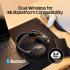 HyperX Cloud Jet Dual Wireless & Bluetooth Gaming Headset Signature HyperX Sound Swivel-to-mute Boom Mic Up to 25 hours of Playtime Intuitive Audio Controls , Black