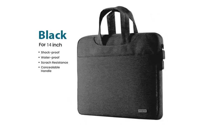 UGREEN LP516 Laptop Carrey Case 14" Water Resistant Soft Padded Reinforced Rubber Corners High-quality fabric - Black