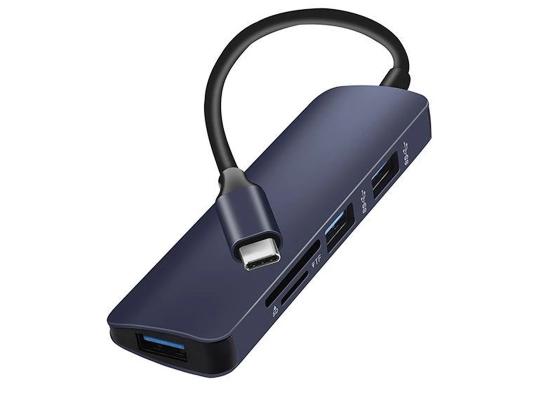 Coteci MB1082 5-in-1 Type-C Adapter TF/SD Card Reader - Black product thumbnail 2