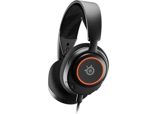 SteelSeries Arctis Nova 3 Multi-System Gaming Headset, Hi-Fi Drivers, 360° Spatial Audio, RGB Lights, AirWeave Memory Foam Earcups, Lightweight, ClearCast Gen 2 Mic, For PC/PS5/PS4, Black