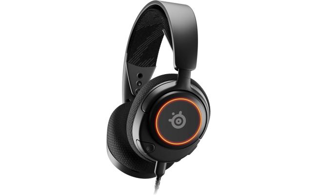 SteelSeries Arctis Nova 3 Multi-System Gaming Headset, Hi-Fi Drivers, 360° Spatial Audio, RGB Lights, AirWeave Memory Foam Earcups, Lightweight, ClearCast Gen 2 Mic, For PC/PS5/PS4, Black