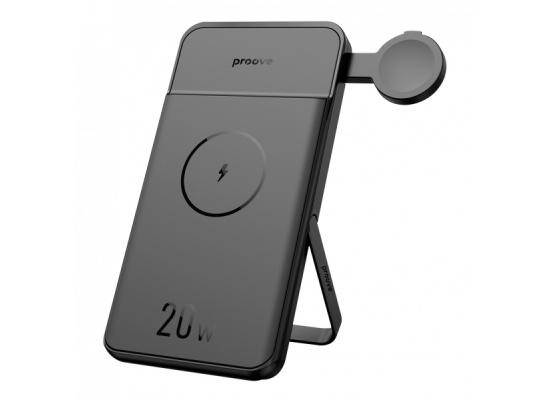 Proove 2 in 1 Magnetic Power Bank with Stand, 10,000mAh Wireless Portable Charger, 20W Fast Charging - Black product thumbnail 2