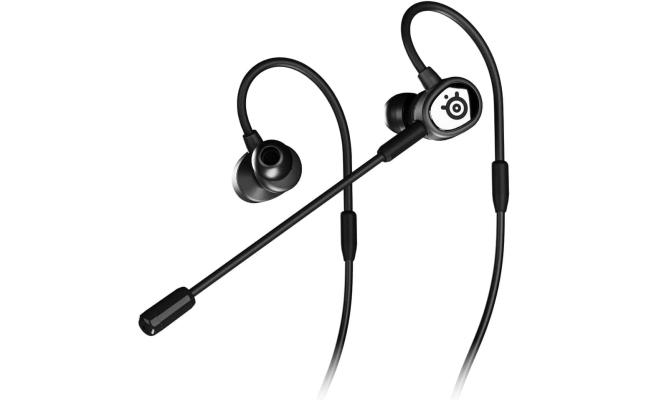 SteelSeries TUSQ In-Ear Wired Mobile Gaming Headset, Dynamic Composite Sound Drivers, Dual Microphone, 3 Sizes of Best-in Class Silicone Ear Tips, 3.5mm Connector, Black