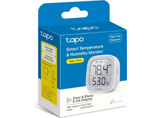 TP-Link Tapo T315 Smart Temperature and Humidity Monitor | Requires Tapo Hub | 2.7" E-Ink Display | Swiss-Made Sensor | Long-Lasting Performance | Real-Time Notification | Visual Graphics product thumbnail 2