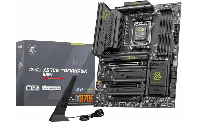 MSI MAG X870E Tomahawk WiFi AM5 ATX AMD X870E DDR5 3x PCI-E x16 Slots, 4x M.2 Storage, WiFi & BT Connectivity