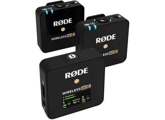 RODE Wireless Go II Dual Channel Wireless System with Built-in Microphones with Analogue and Digital USB Outputs, Compatible with Cameras, Windows and MacOS computers, iOS and Android phones - Black product thumbnail 2