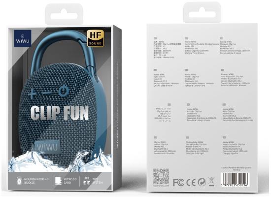 WiWU H3 Clip Fun Portable Wireless Speaker - Blue product thumbnail 2