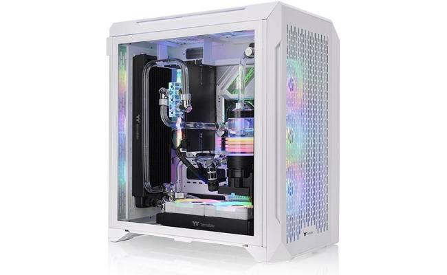 Thermaltake CTE C700 Air Snow ATX MT PC Case, Centralized Thermal Eficiency, Tempered Glass Side Panel, Up to 360mm AIO & 3*140mm Pre-Inst Fans, USB 3.2 Type-C*1, USB 3.0*2, White