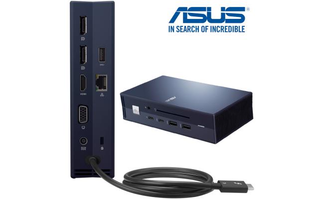 Asus SimPro Dock 2 Workspace Docking Station ( HDMI, 2x Display Port, Giga LAN, Thunderbolt 3 Support up to 3 Monitors ) w/ 180W Power Adapter