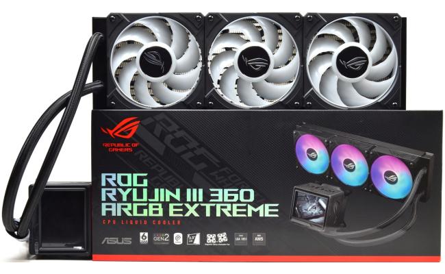 ASUS ROG RYUYJIN III 360 ARGB Extreme All-in-one AIO CPU Liquid Cooler For AMD Ryzen & Intel , Asetek Gen8 V2 Pump; high Airflow & Static Pressure Magnetic Fans , Black
