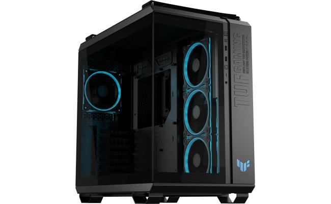 ASUS TUF GT502 Horizon ARGB Dual Chamber Design Independent Cooling Zones for The CPU & GPU w/ Pre-installed 4 ARGB Fans - Black