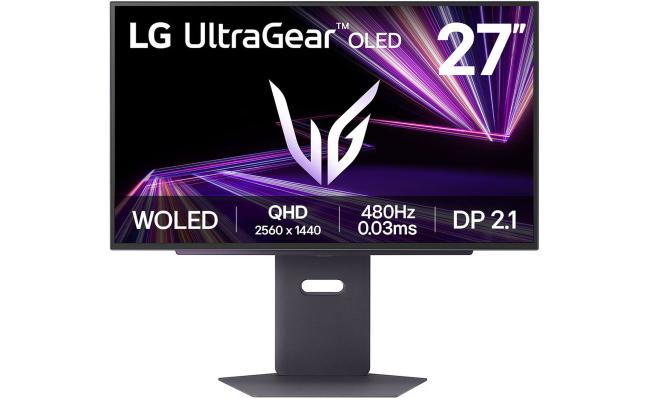 LG 27GX790A UltraGear™ 27” OLED 2K HDR10 480Hz 0.03ms G-SYNC Compatible 2.1 Both HDMI & Display Port Adjustable Stand  - Black