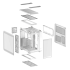 ASUS TUF GT502 Horizon ARGB Dual Chamber Design Independent Cooling Zones for The CPU & GPU w/ Pre-installed 4 ARGB Fans - White