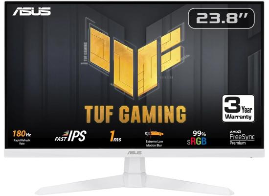 ASUS TUF VG249Q3A-W 24" Fast IPS Full HD 180Hz 1ms Extreme Low Motion Blur 99% sRGB FreeSync Premium w/ Speakers , White product thumbnail 2